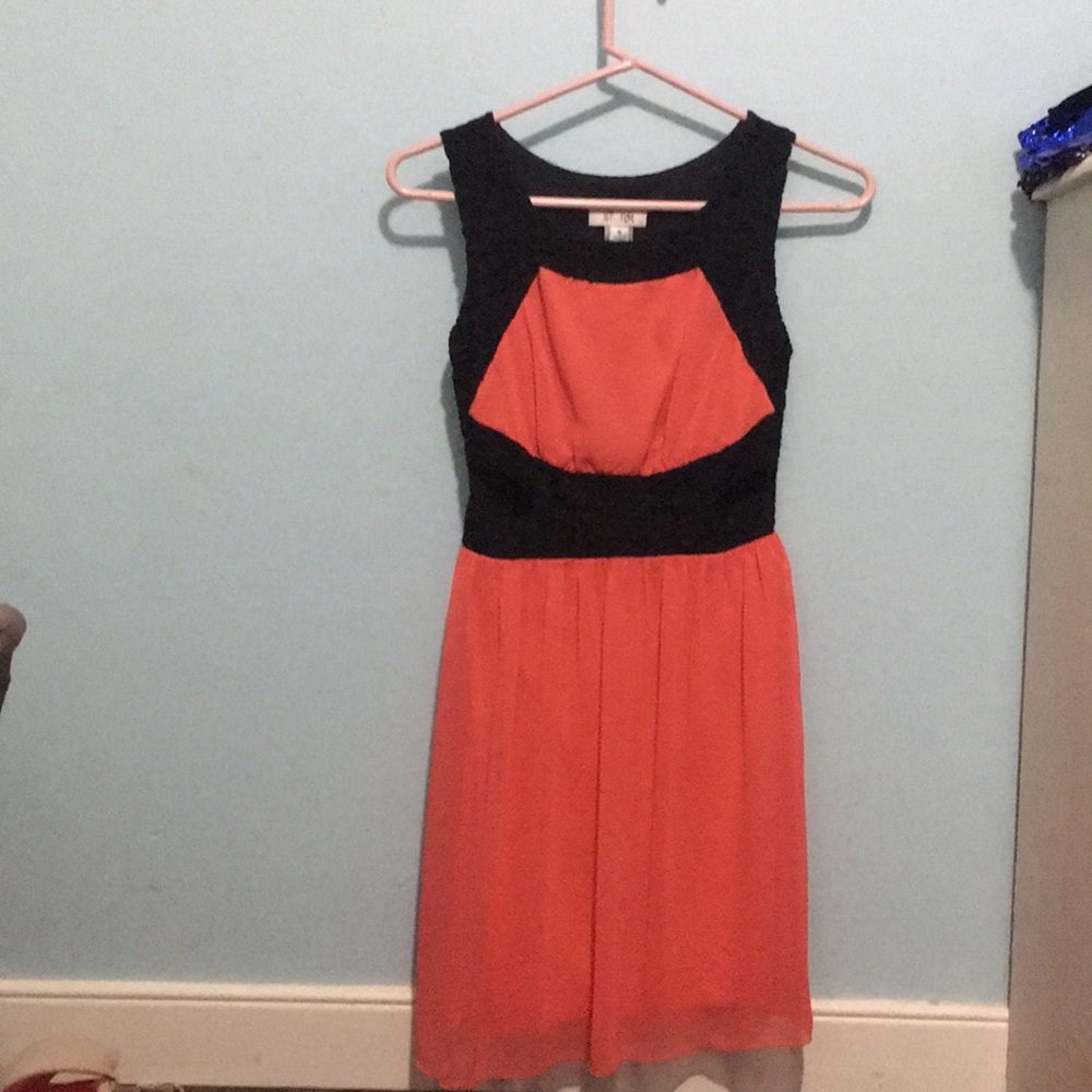 Dark blue and pink dress